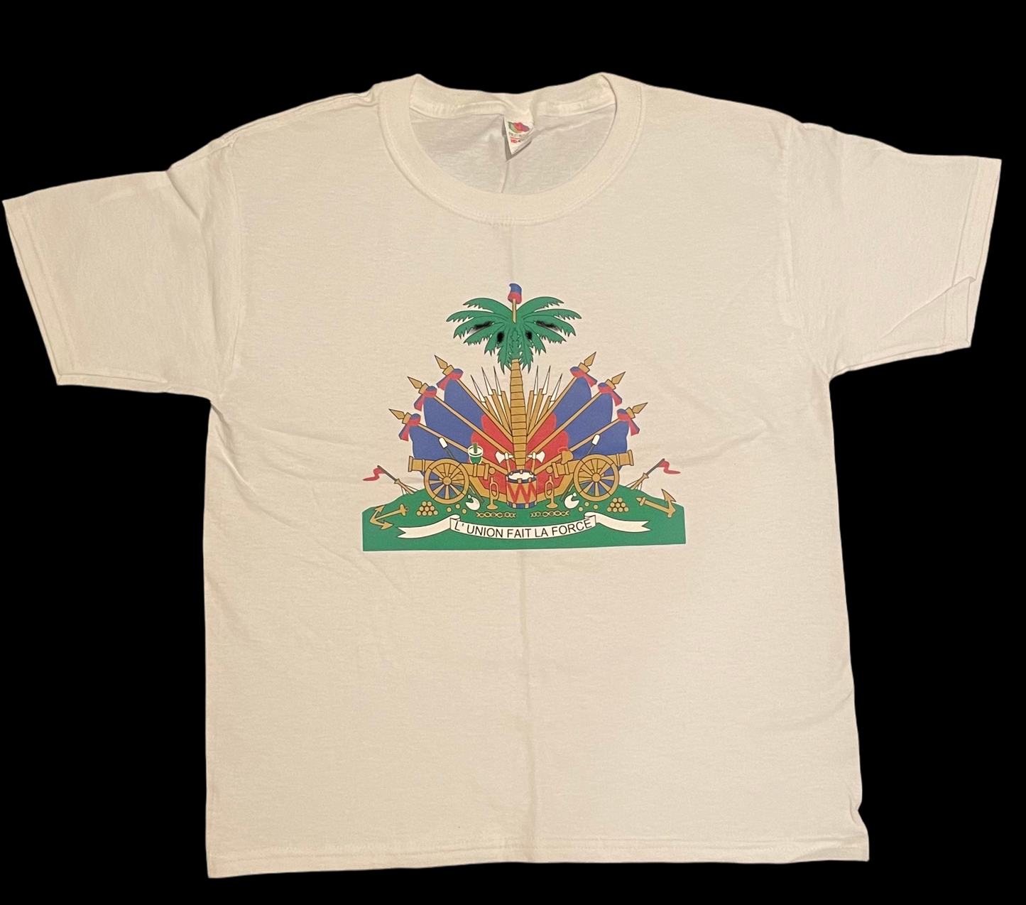 Kids White Haitian Flag Shirt