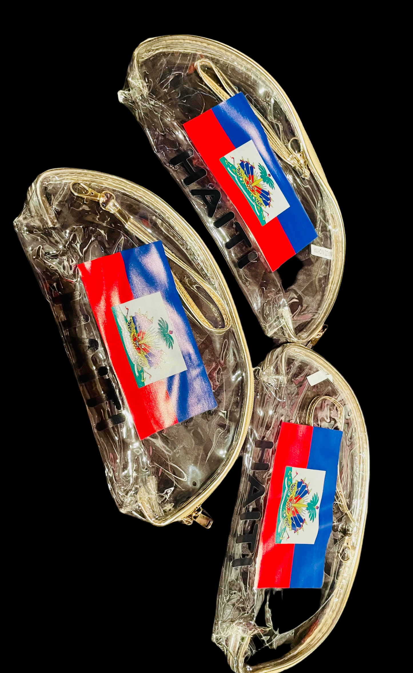 Glcs Haitian Flag Clear Makeup bag