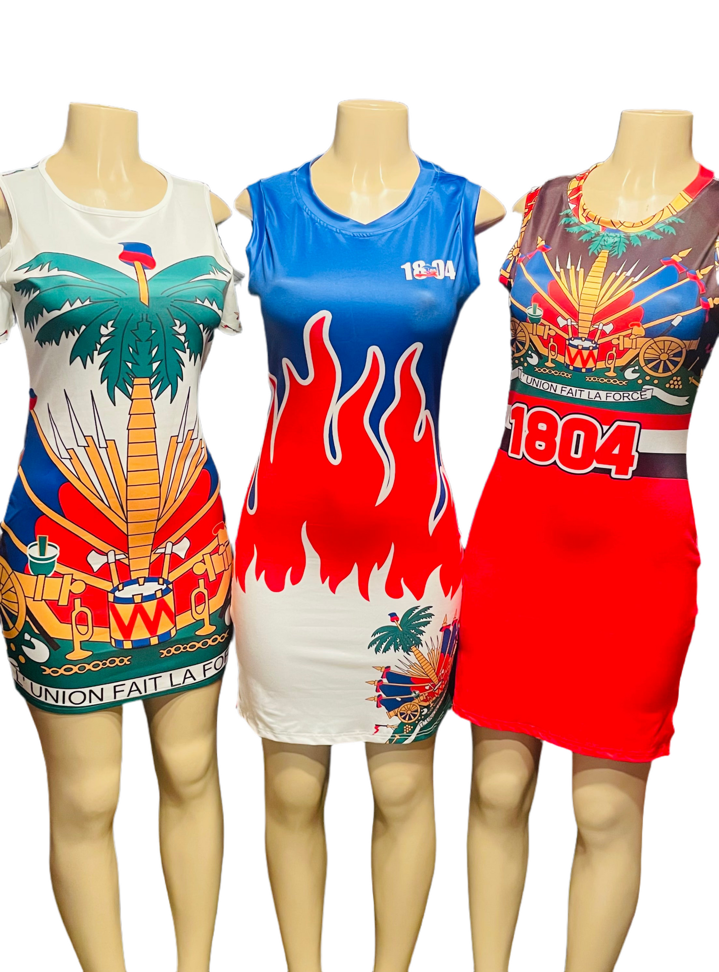 Haitian Flag Flame Dress