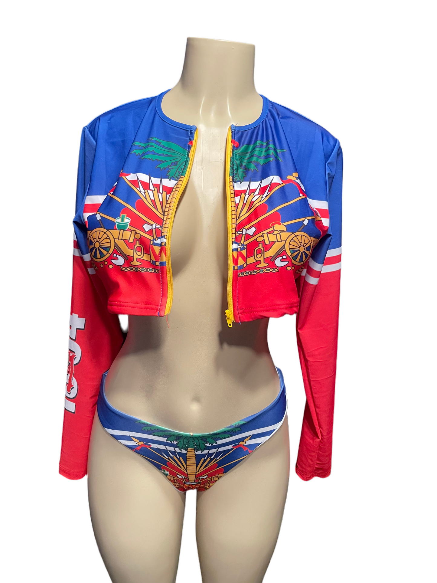 Haitian Flag 2 Piece Bathing Set