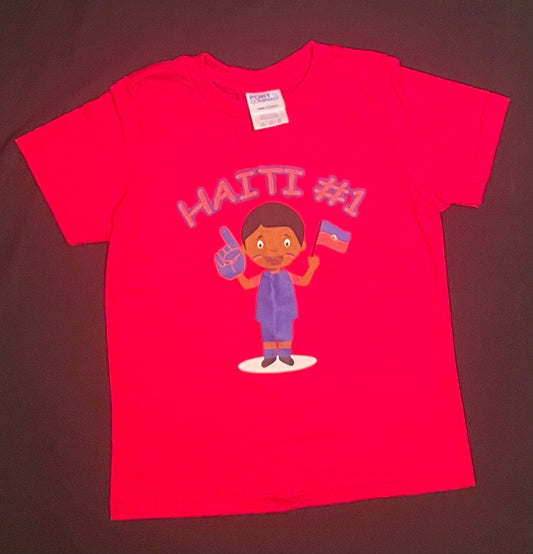 2T Red Haiti #1 shirt