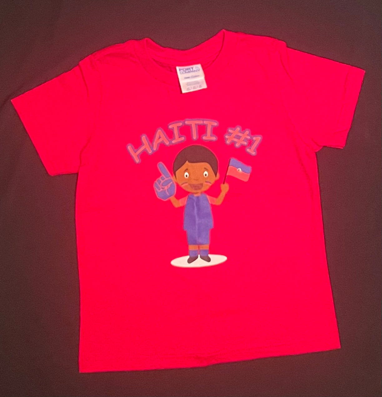 2T Red Haiti #1 shirt