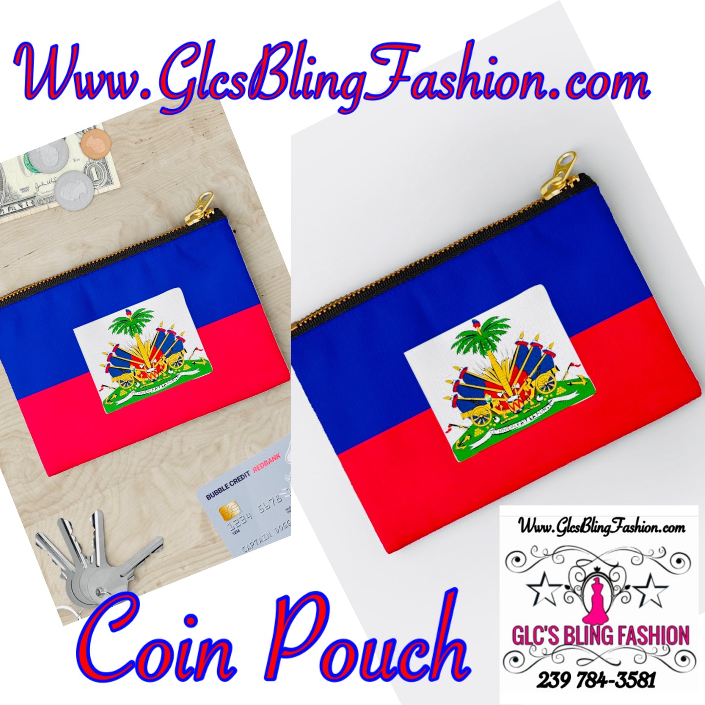 Glcs Haitian Flag Clutch Bag