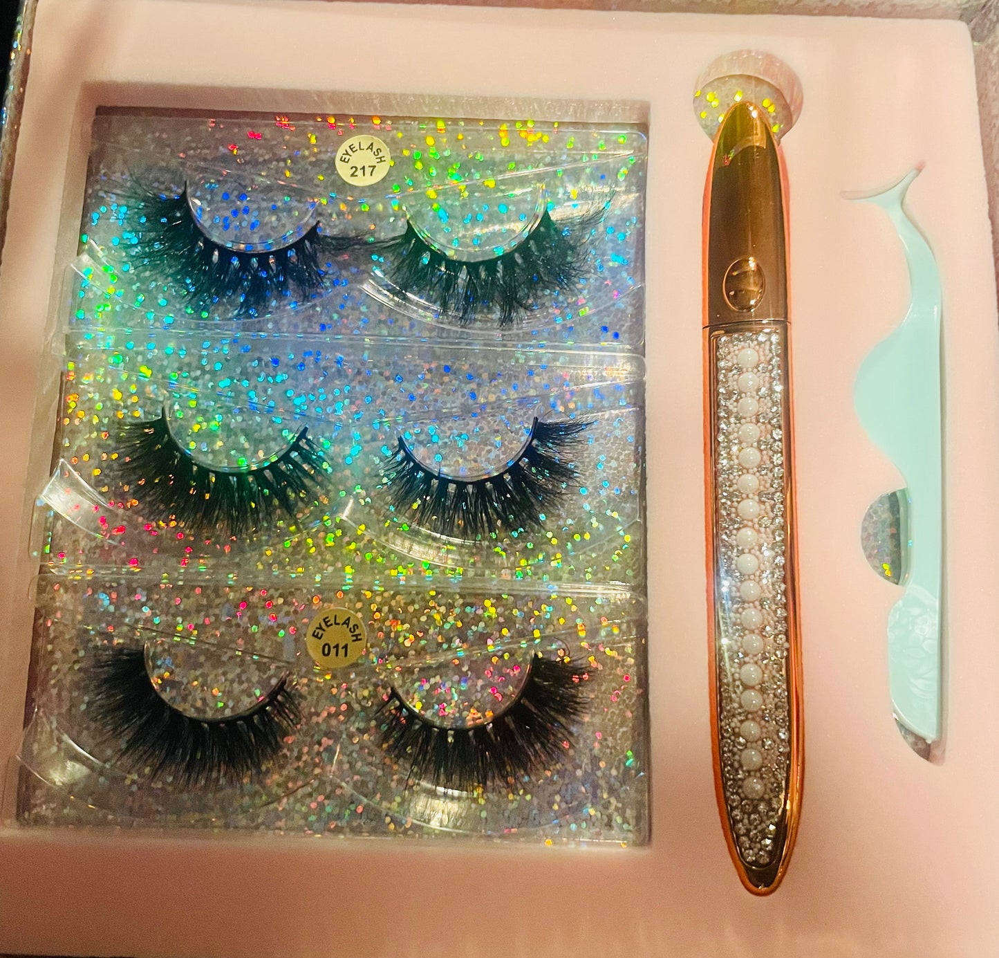 Pink Print Mink Lashes