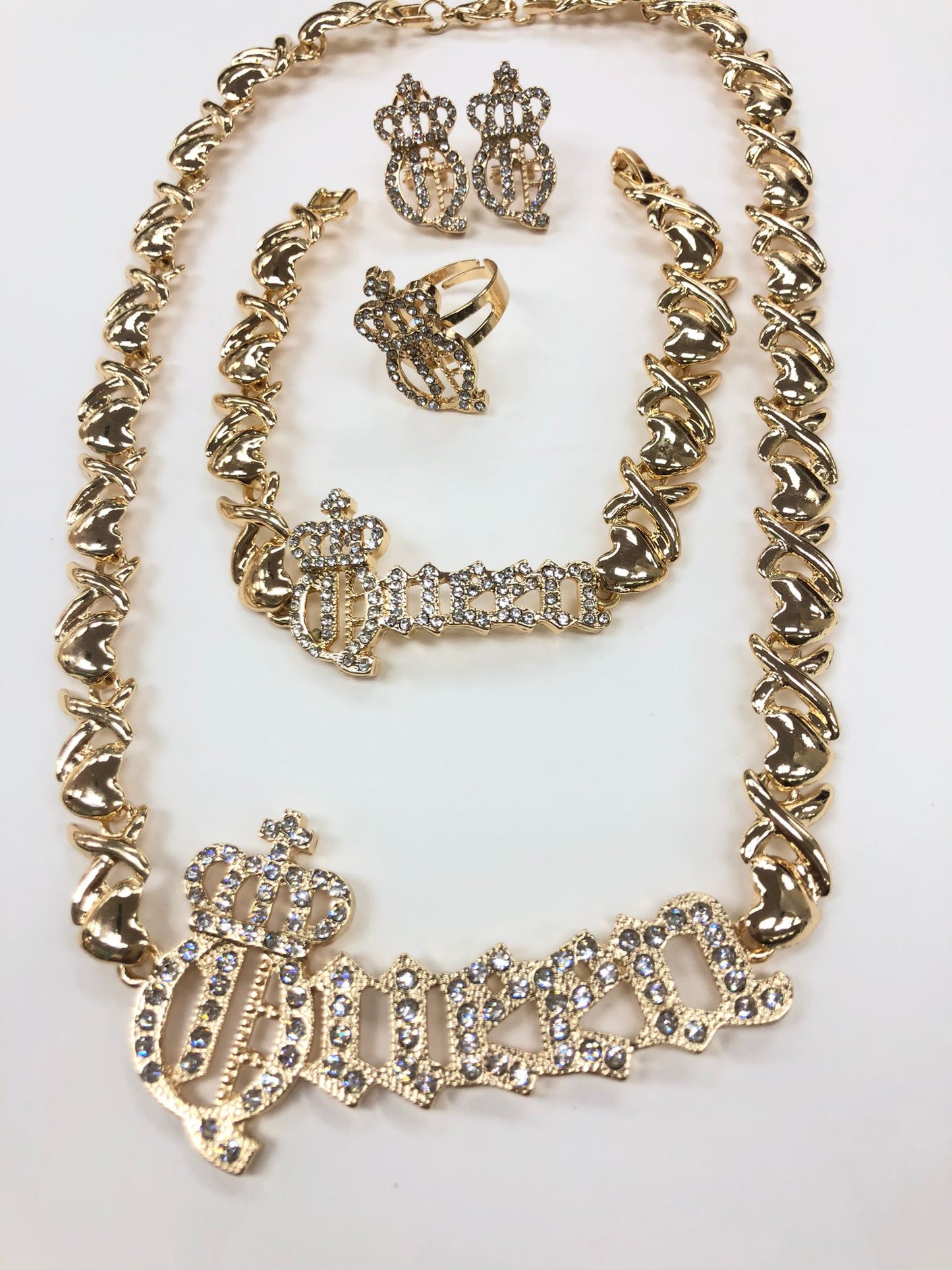 Glcs 18K Gold-Filled Queen Necklace Set