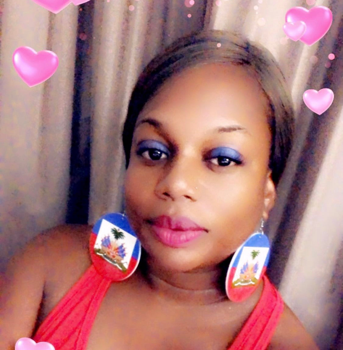 Glcs Haitian Flag earrings 01