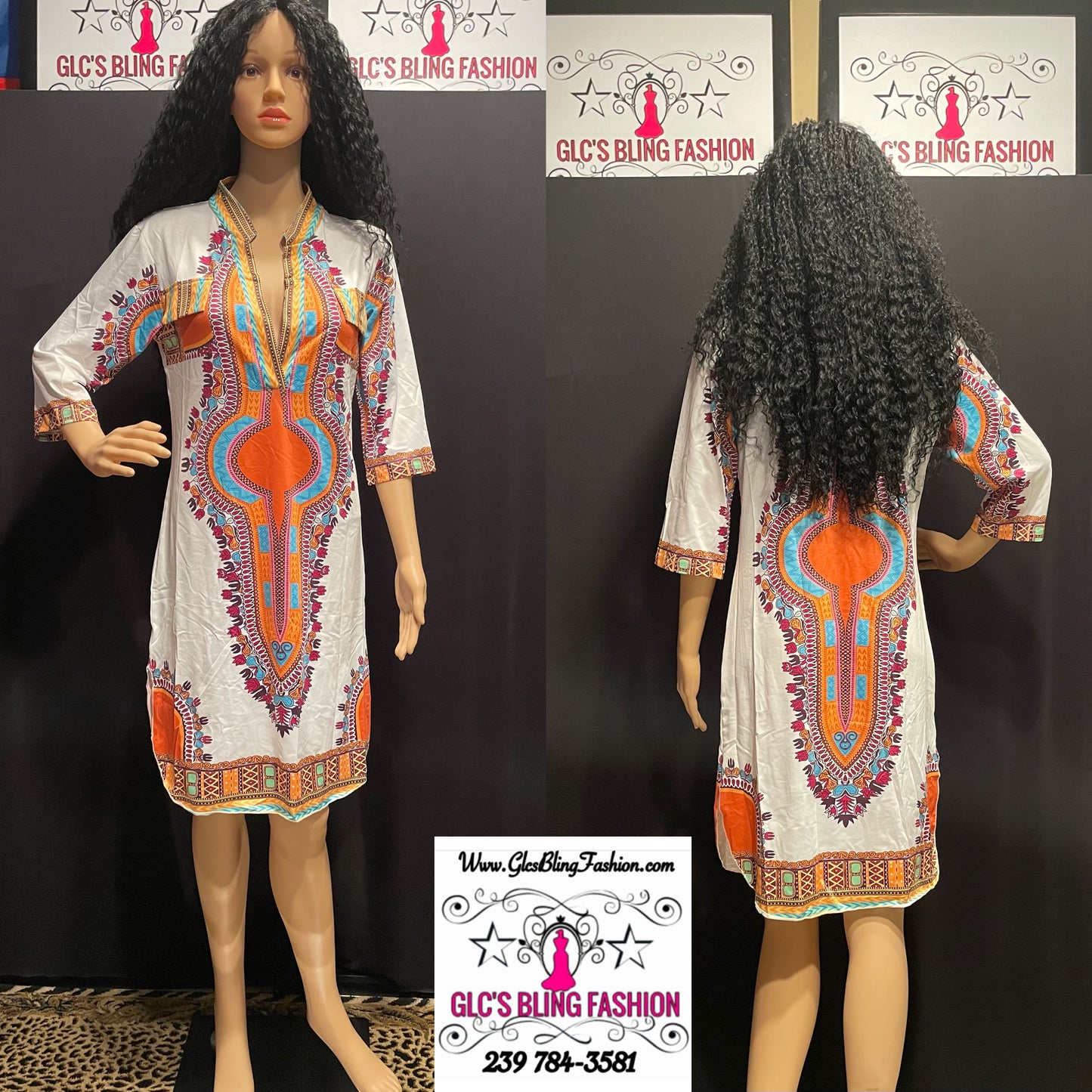 Glcs Dashiki Dress White