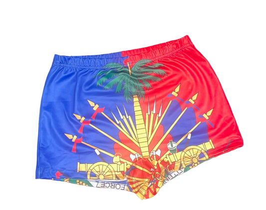 Haiti Flag Shorts