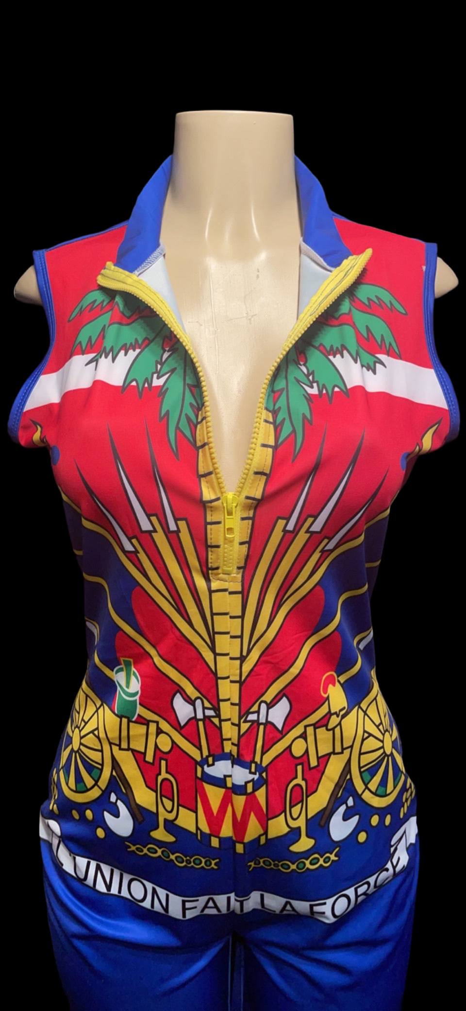 Glcs Haitian Flag Long Jumpsuit