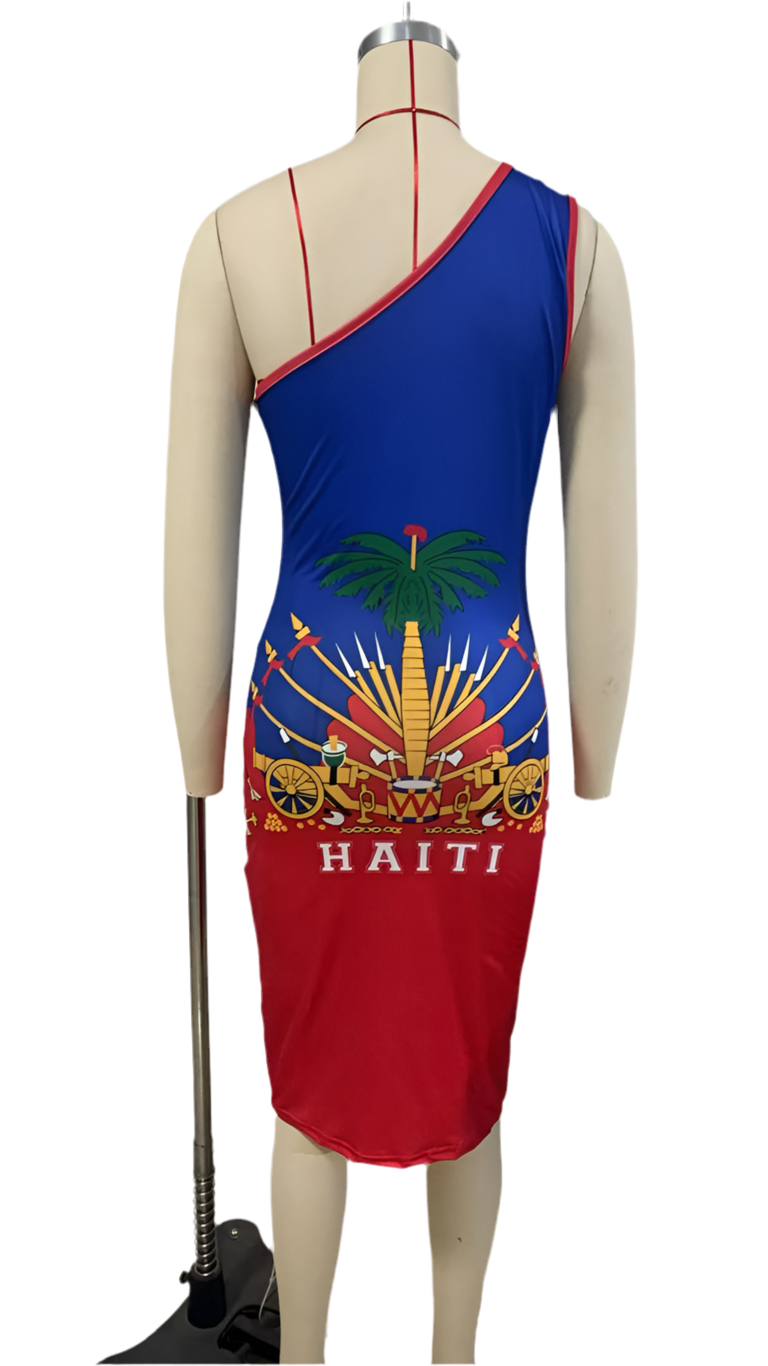 One Shoulder Haiti Dress