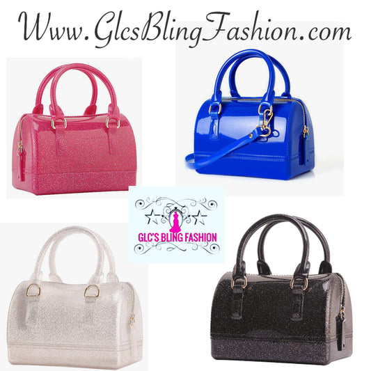 Glcs Mini Jelly Purse w/Gold Chain strap